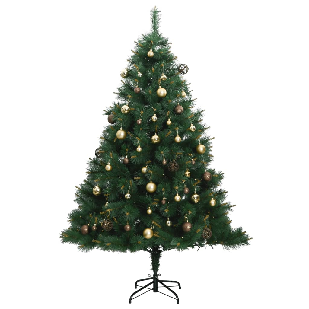 Artificial Hinged Christmas Tree 300 LEDs & Ball Set 70.9"