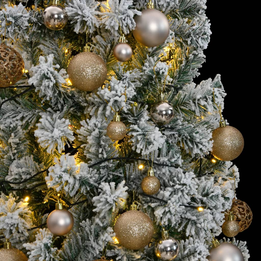 Artificial Hinged Christmas Tree 300 LEDs & Ball Set 82.7"