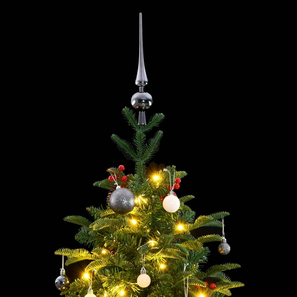 Artificial Hinged Christmas Tree 300 LEDs & Ball Set 70.9"