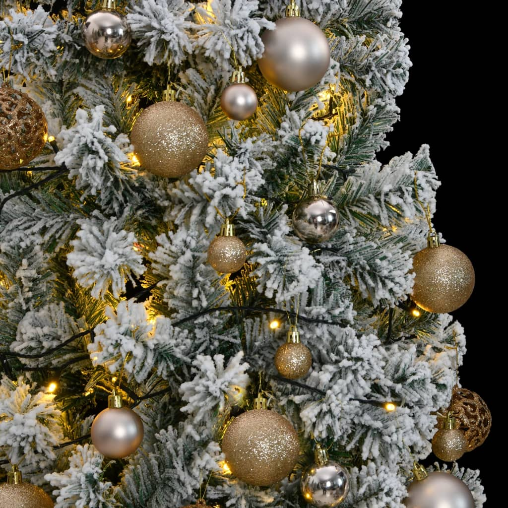 Artificial Hinged Christmas Tree 300 LEDs & Ball Set 70.9"