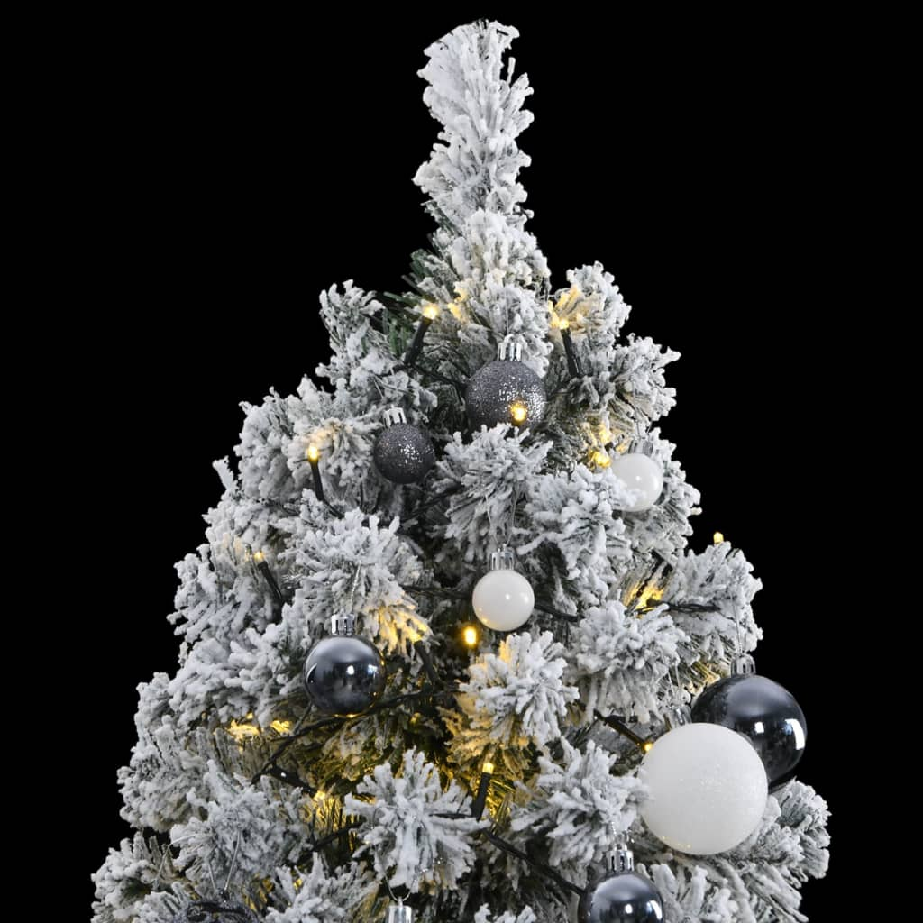 Artificial Hinged Christmas Tree 300 LEDs & Ball Set 82.7"