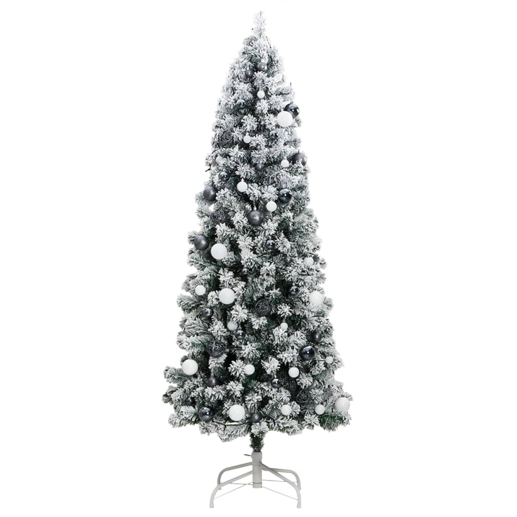 Artificial Hinged Christmas Tree 300 LEDs & Ball Set 82.7"