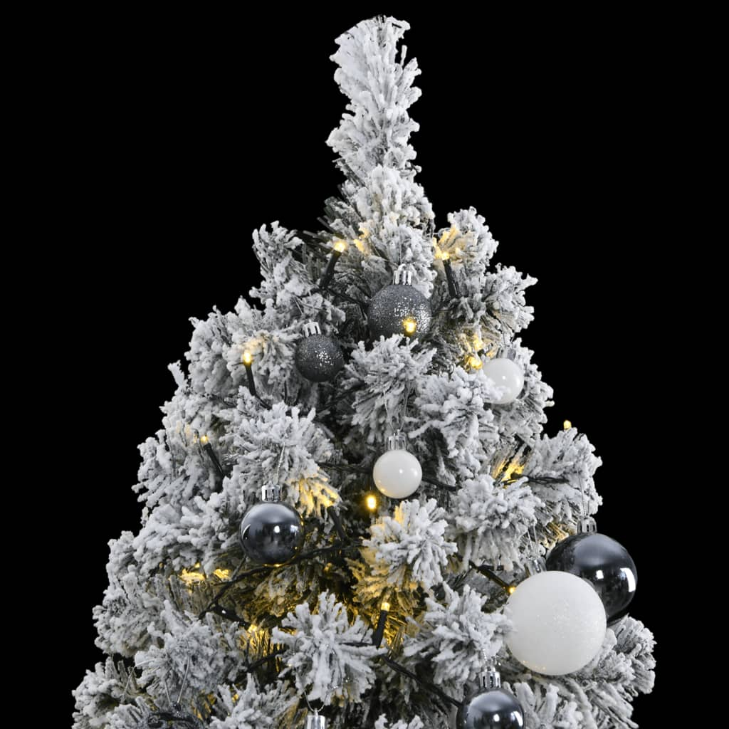 Artificial Hinged Christmas Tree 300 LEDs & Ball Set 70.9"