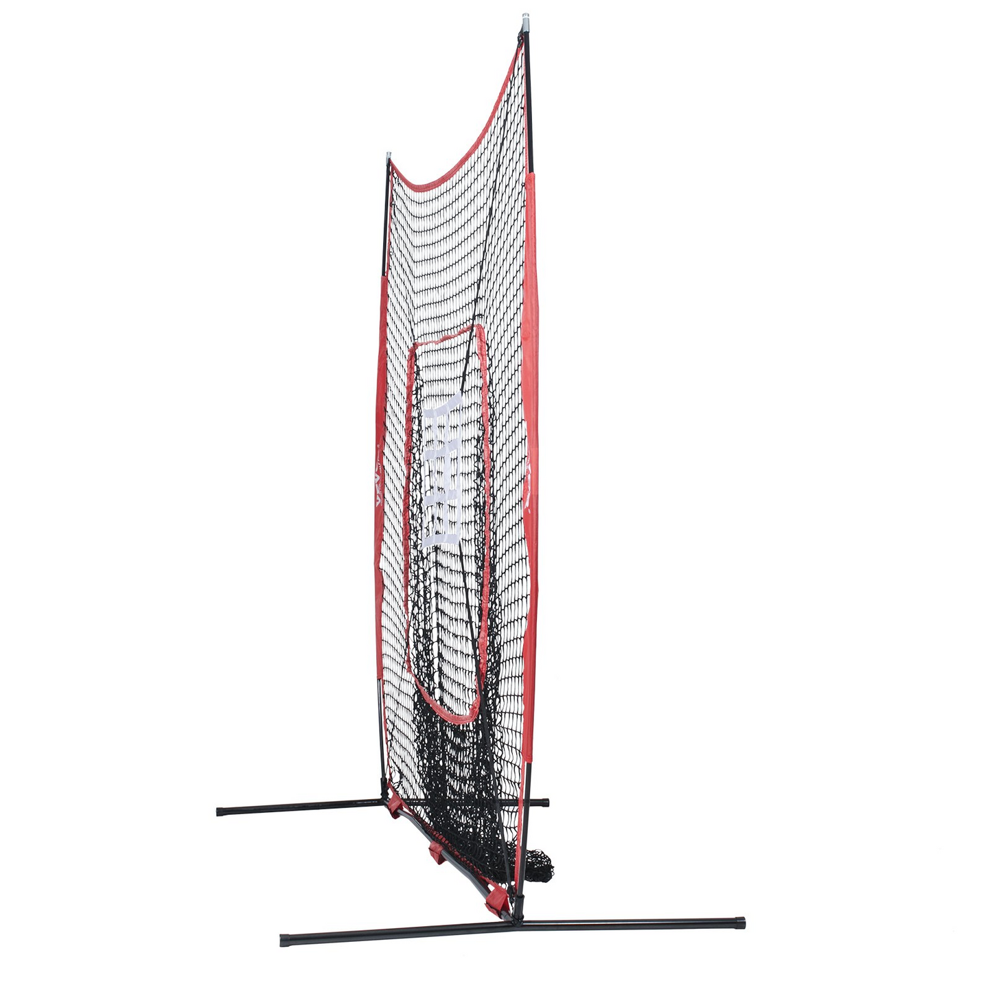 VEVOR 7x7 ft Baseball Softball Practice Net, Portable Baseball Training Net for Hitting Catching Pitching, Backstop Baseball Equipment with Bow Frame, Carry Bag, Strike Zone, Ball, Tee, Ball Collector