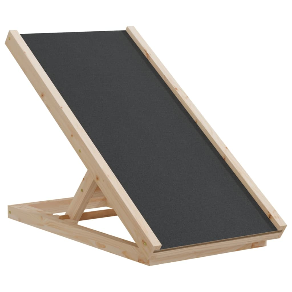 vidaXL Dog Ramp Gray 27.6"x13.8" Solid Wood Fir