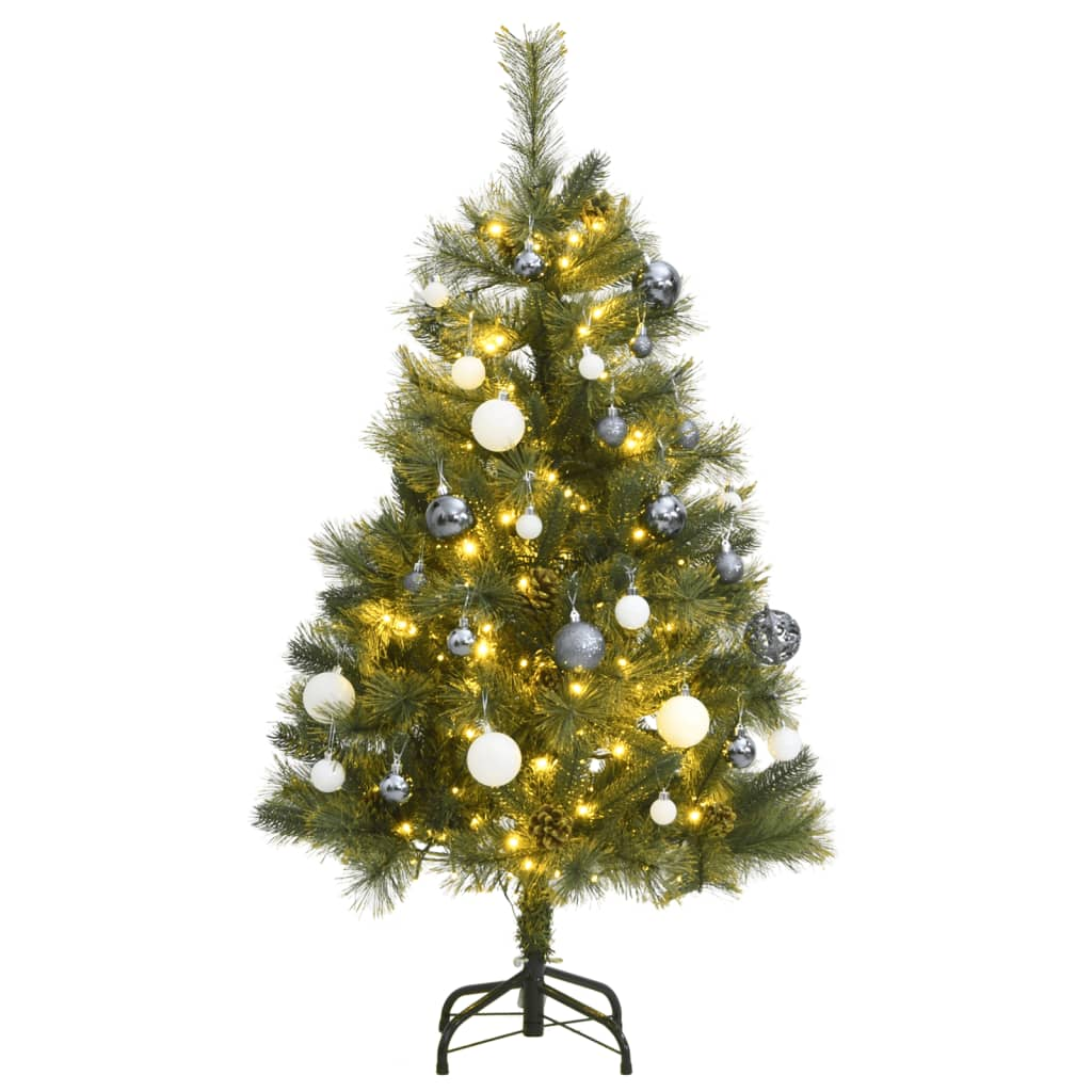 Artificial Hinged Christmas Tree 150 LEDs & Ball Set 47.2"