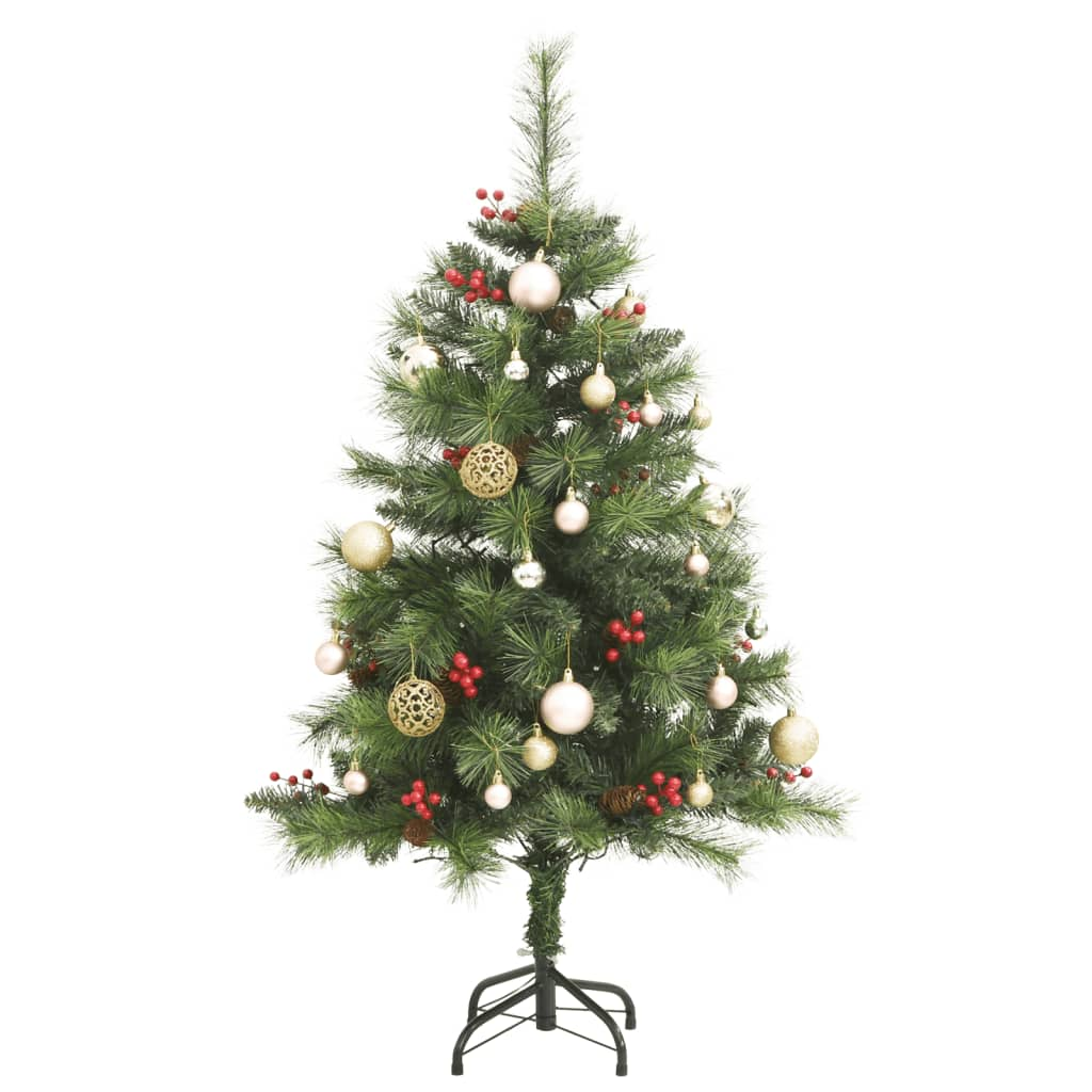 Artificial Hinged Christmas Tree 150 LEDs & Ball Set 47.2"