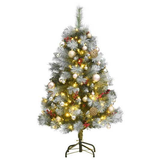 Artificial Hinged Christmas Tree 150 LEDs & Ball Set 47.2"