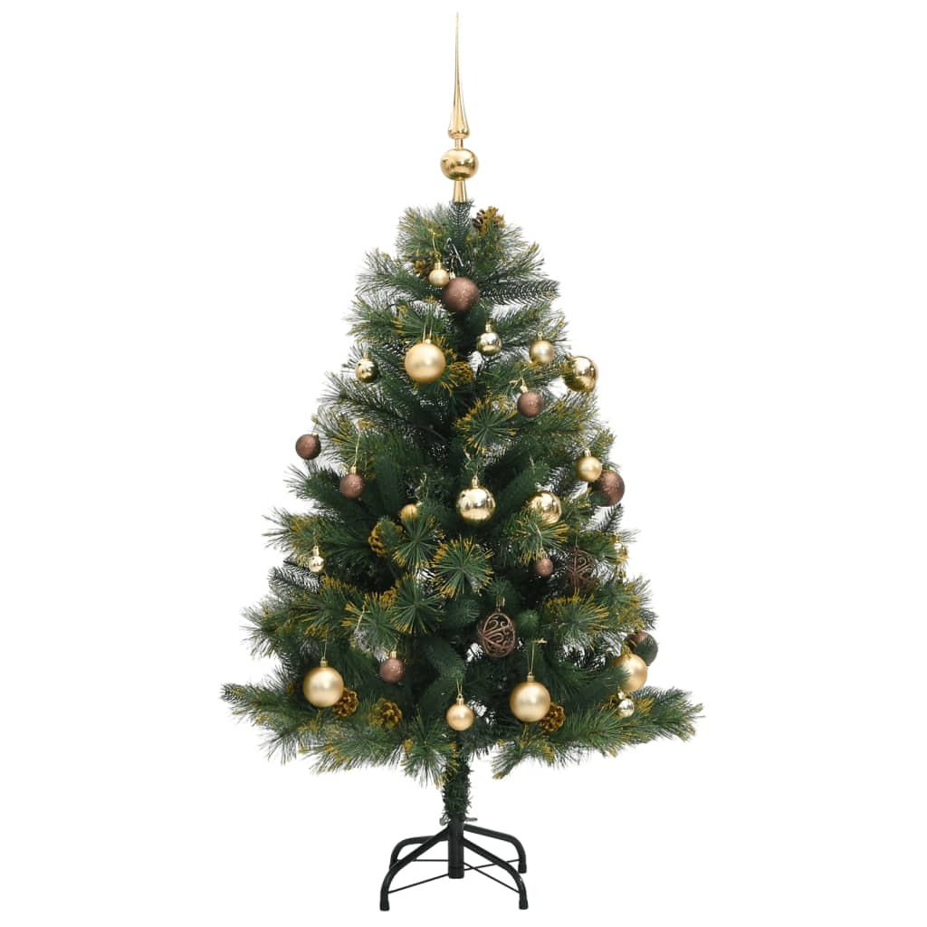 Artificial Hinged Christmas Tree 150 LEDs & Ball Set 47.2"