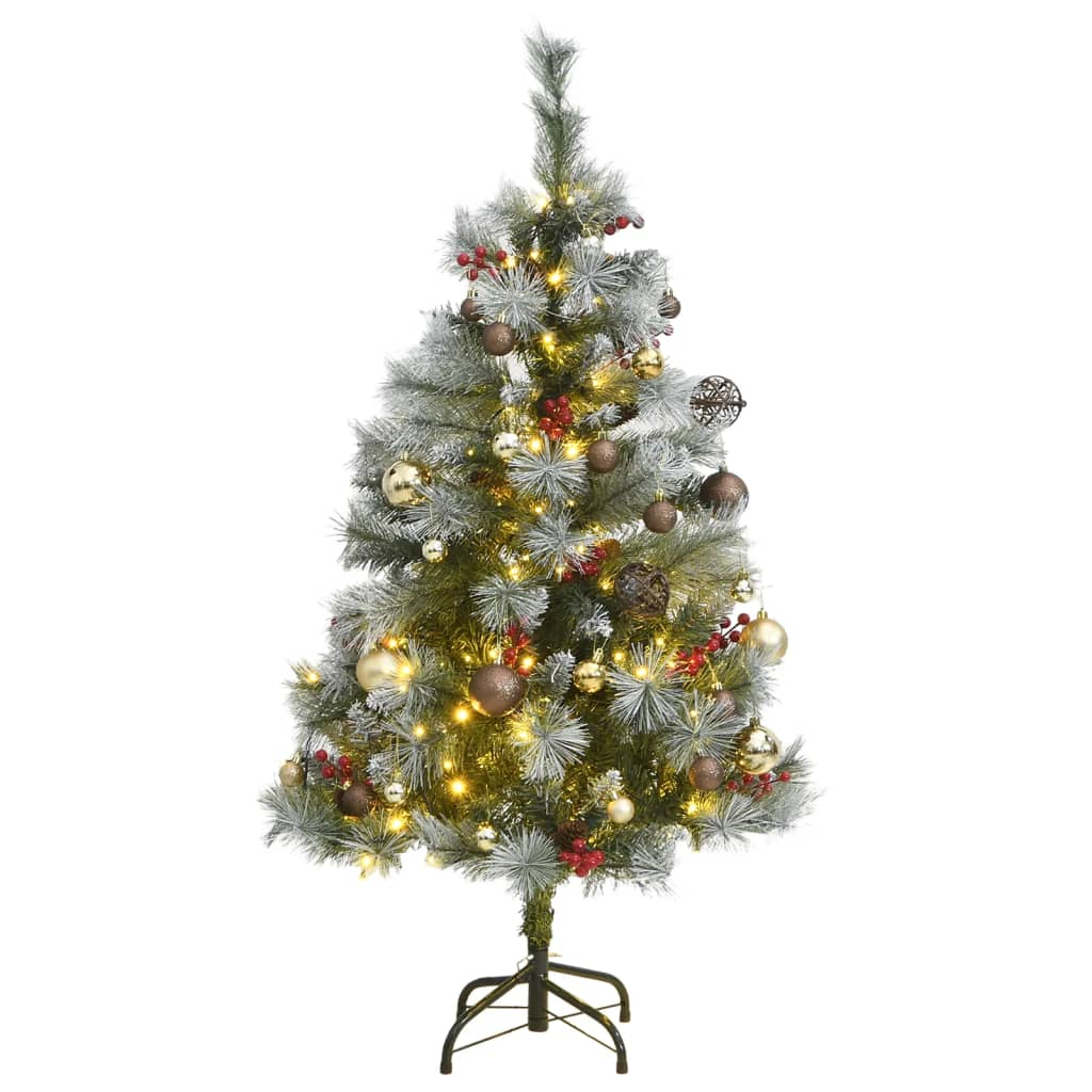 Artificial Hinged Christmas Tree 150 LEDs & Ball Set 47.2"