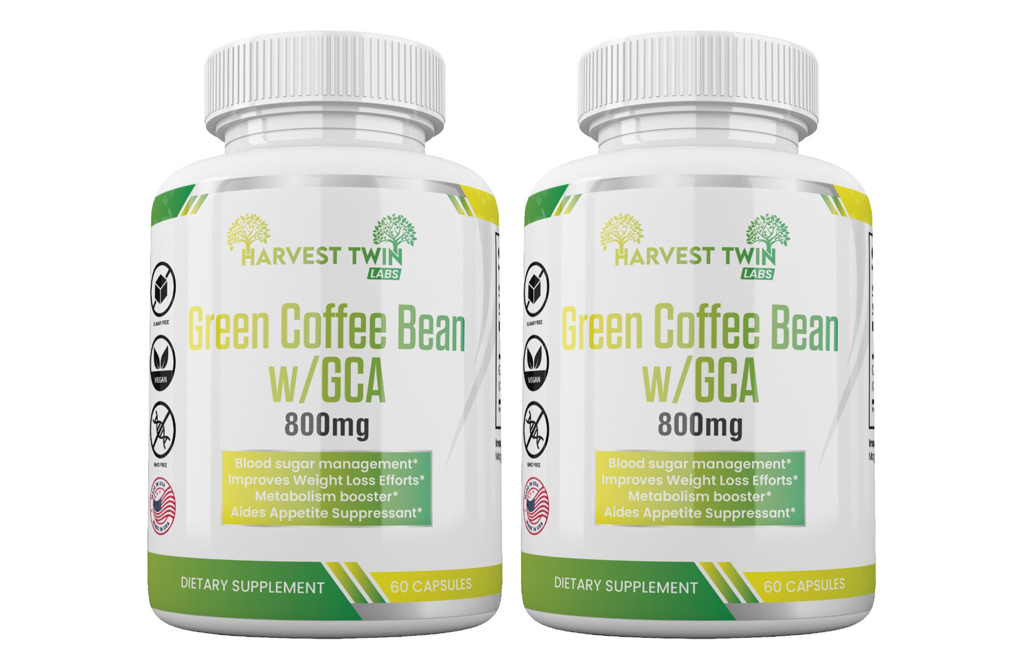 Green Coffee Bean w/GCA - 800mg 2 Pack