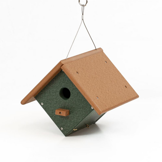 Wren or Chickadee Bird House Made of High Density Poly Resin