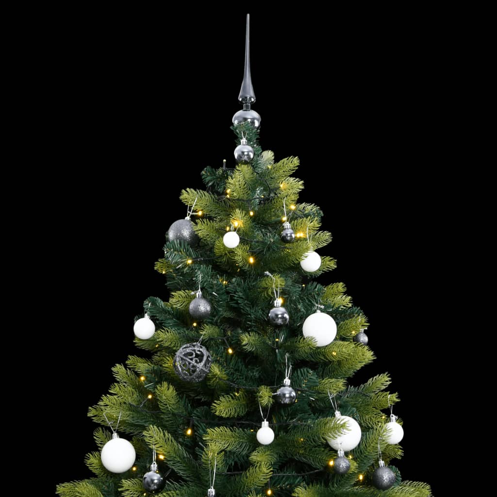 Artificial Hinged Christmas Tree 300 LEDs & Ball Set 82.7"