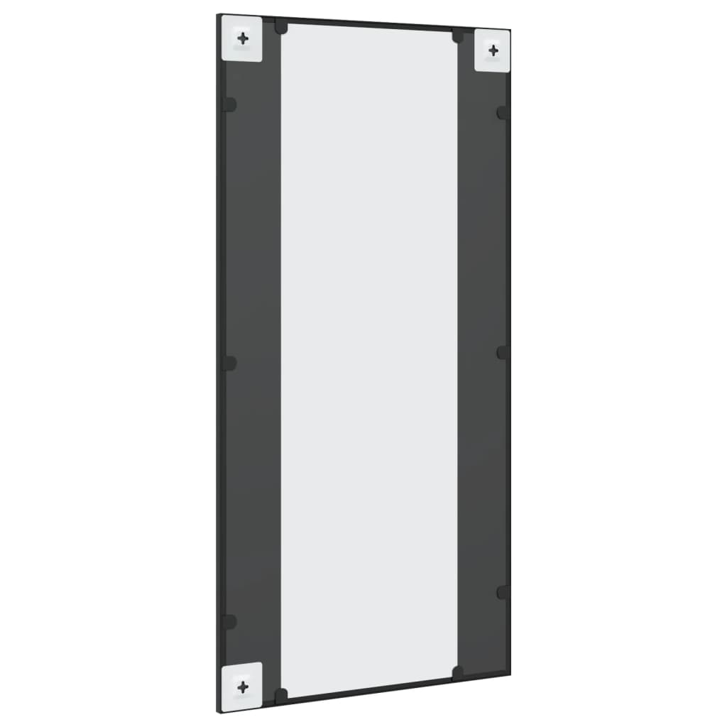 vidaXL Wall Mirror Black 19.7"x39.4" Rectangle Iron