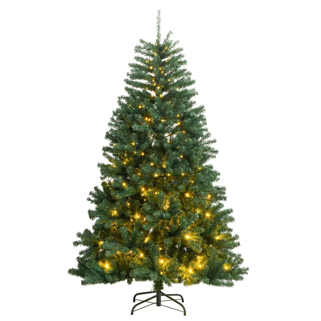 vidaXL Artificial Hinged Christmas Tree 300 LEDs 82.7"