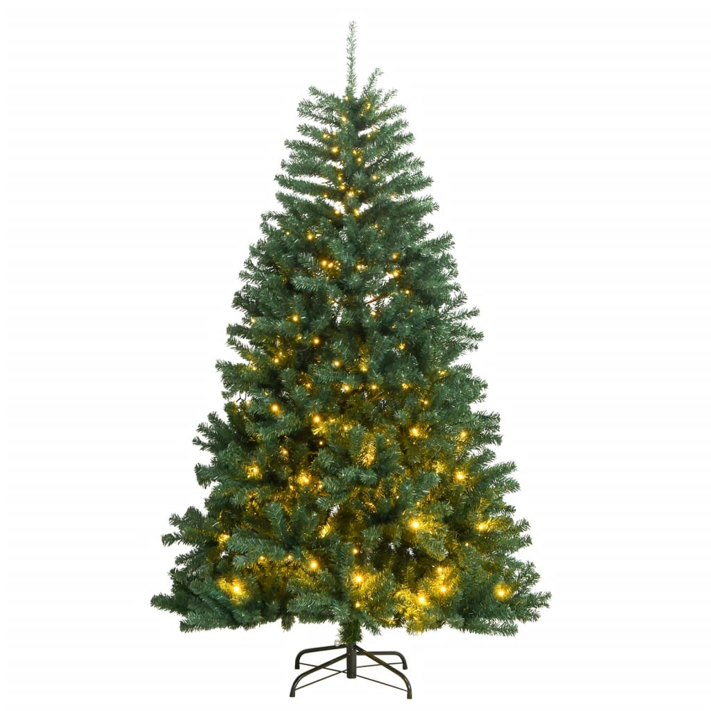 vidaXL Artificial Hinged Christmas Tree 300 LEDs 94.5"