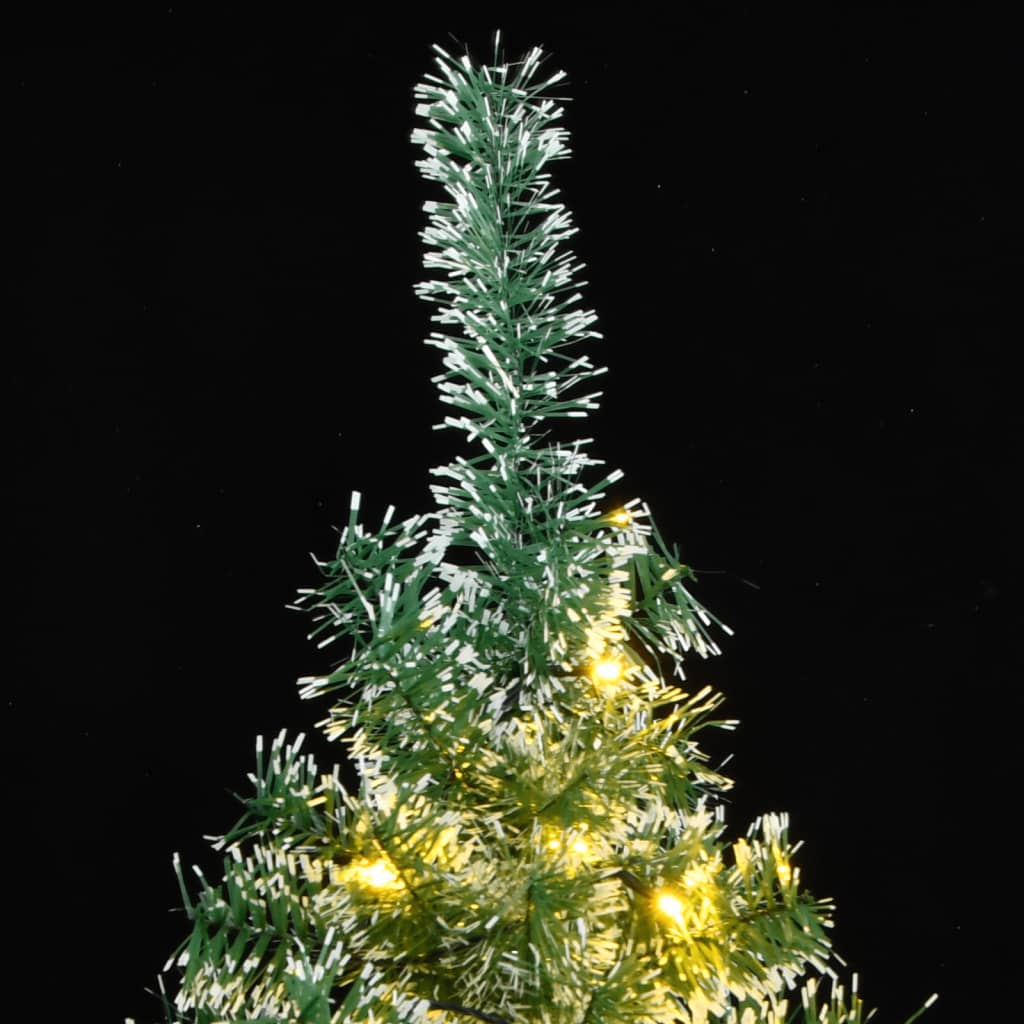 vidaXL Artificial Christmas Tree 300 LEDs & Flocked Snow 94.5"