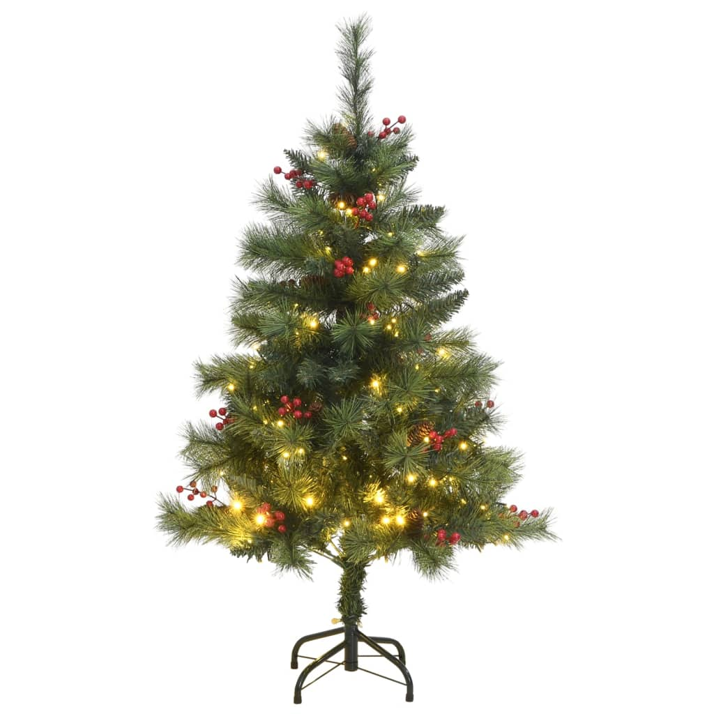 vidaXL Artificial Hinged Christmas Tree 150 LEDs 59.1"