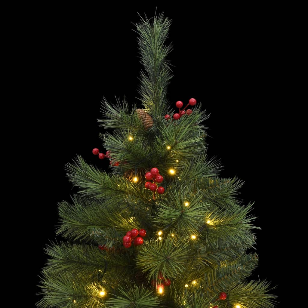 vidaXL Artificial Hinged Christmas Tree 150 LEDs 59.1"