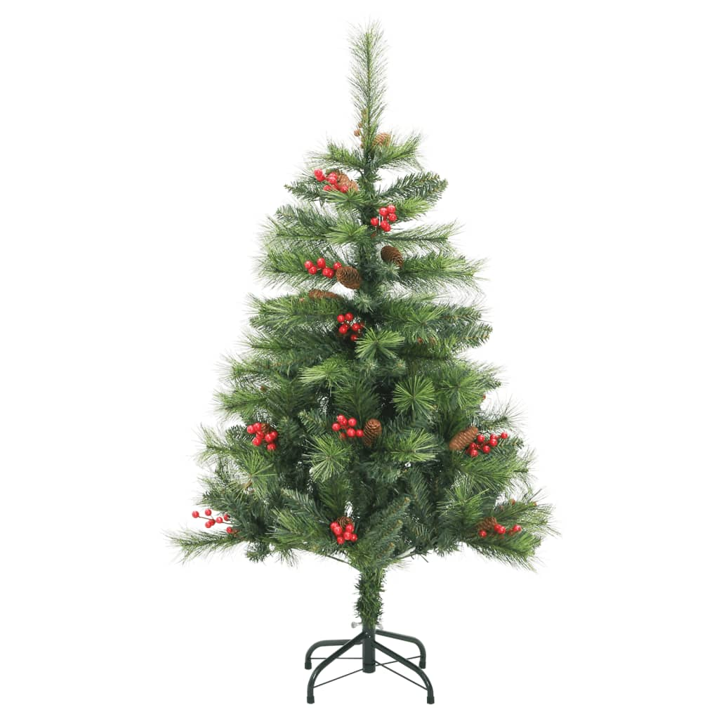 vidaXL Artificial Hinged Christmas Tree 150 LEDs 59.1"