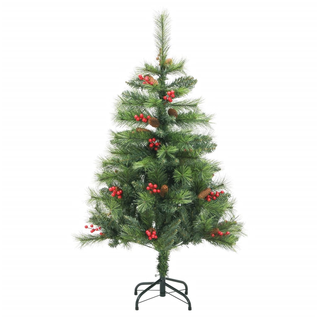 vidaXL Artificial Hinged Christmas Tree 150 LEDs 47.2"