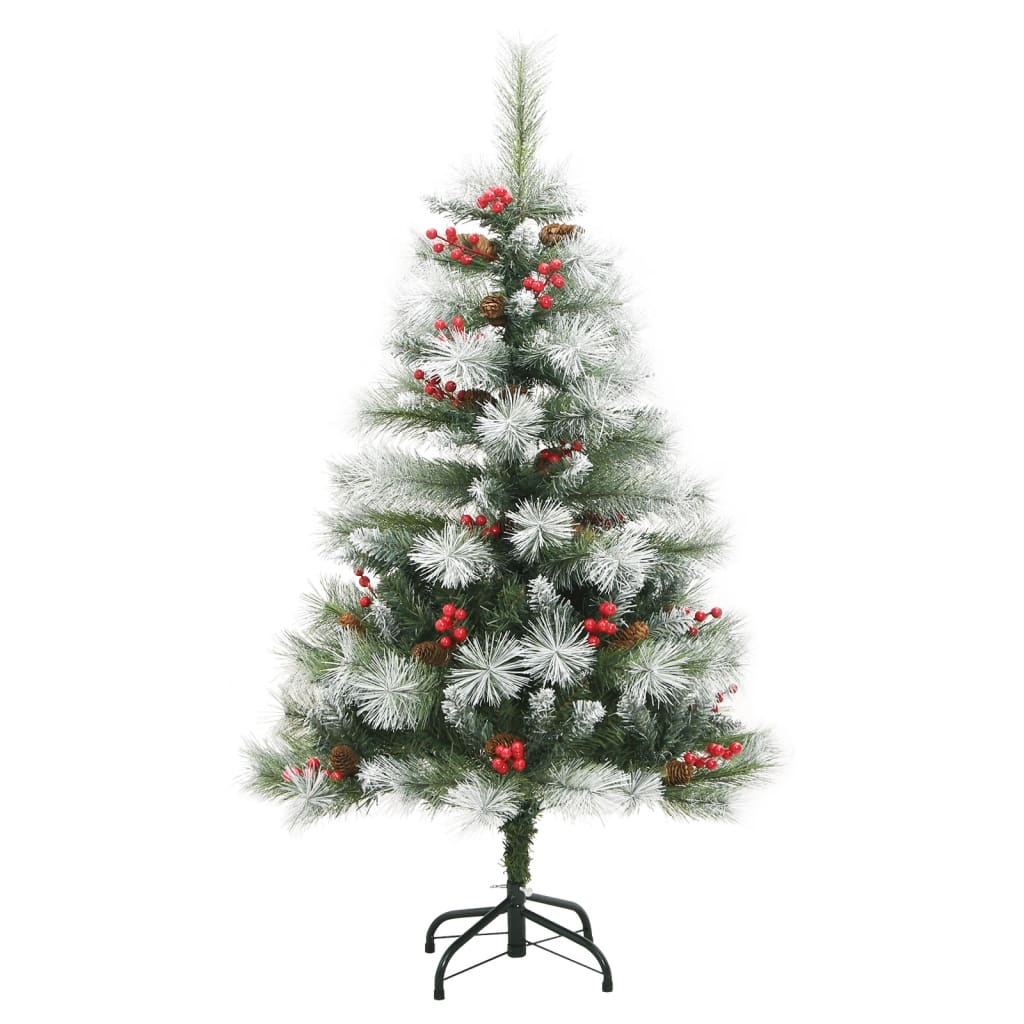 vidaXL Artificial Hinged Christmas Tree 150 LEDs 47.2"