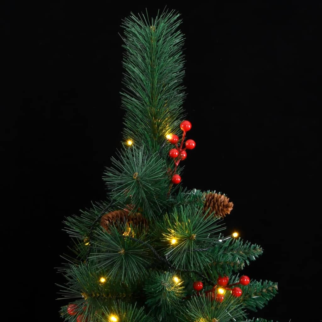 vidaXL Artificial Hinged Christmas Tree 300 LEDs 82.7"