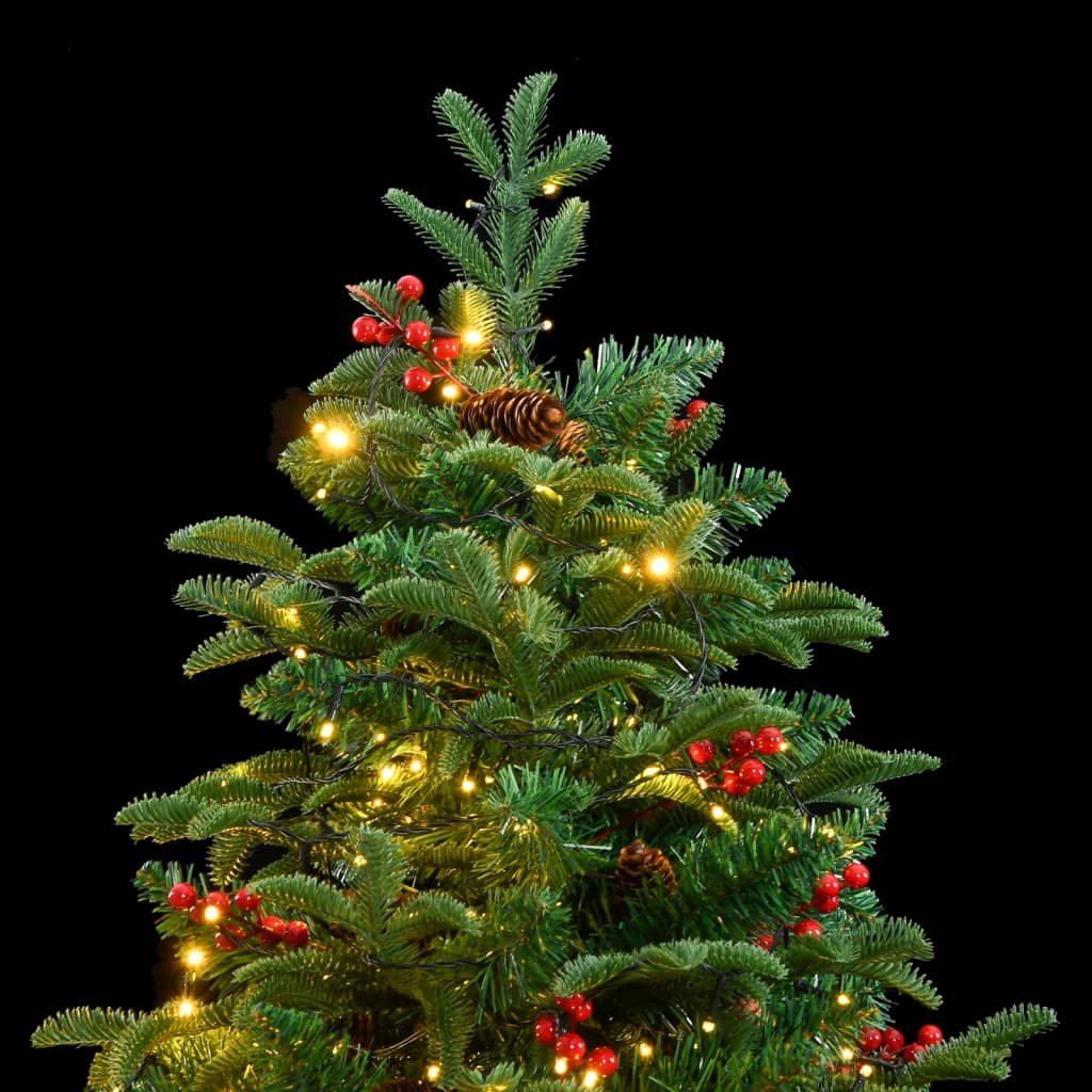 vidaXL Artificial Hinged Christmas Tree 300 LEDs 70.9"