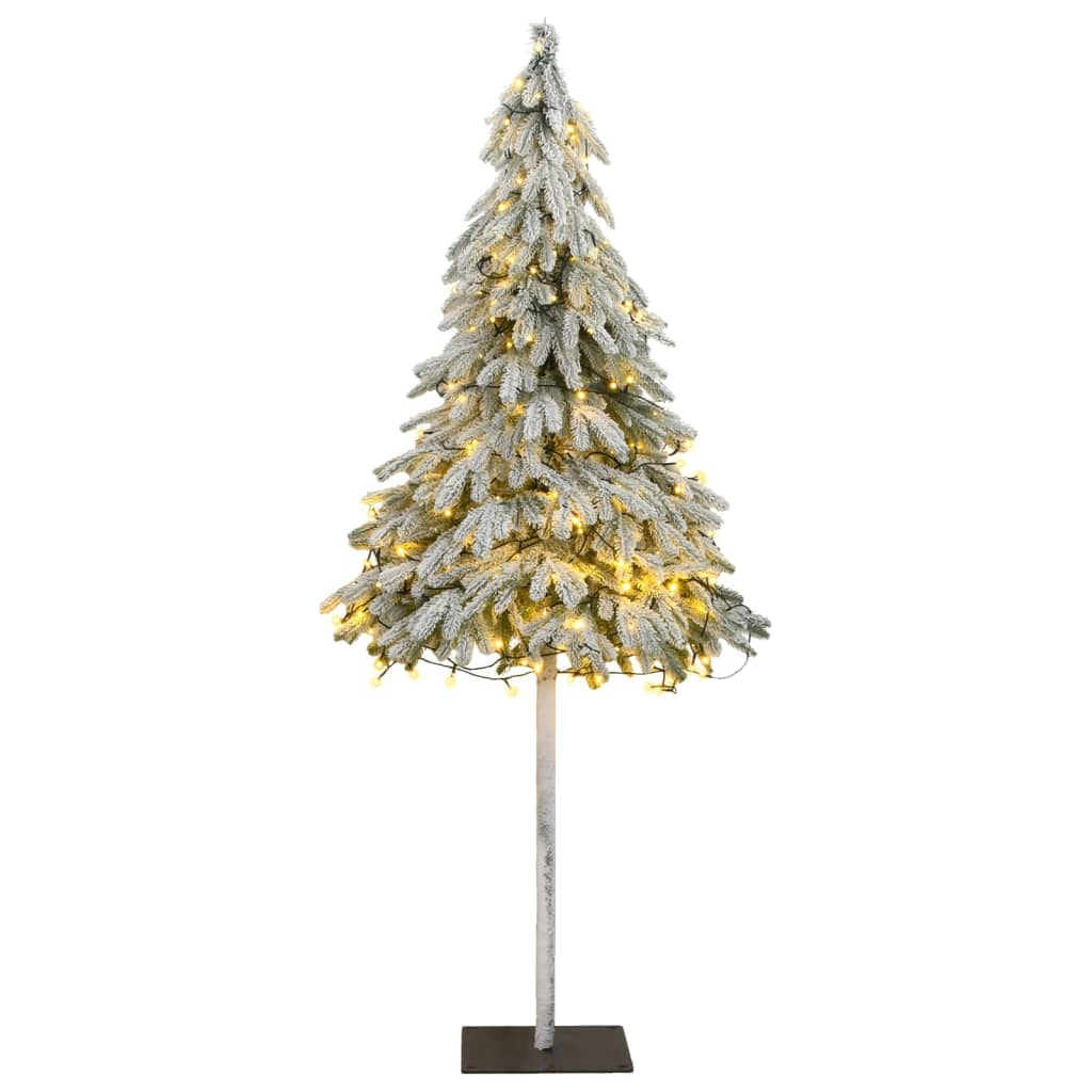 Artificial Christmas Tree 300 LEDs & Flocked Snow 82.7"