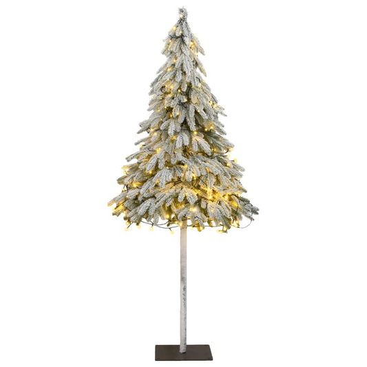 Artificial Christmas Tree 300 LEDs & Flocked Snow 82.7"