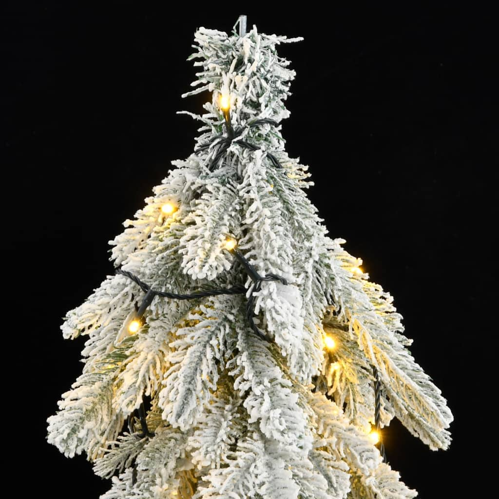 Artificial Christmas Tree 300 LEDs & Flocked Snow 82.7"