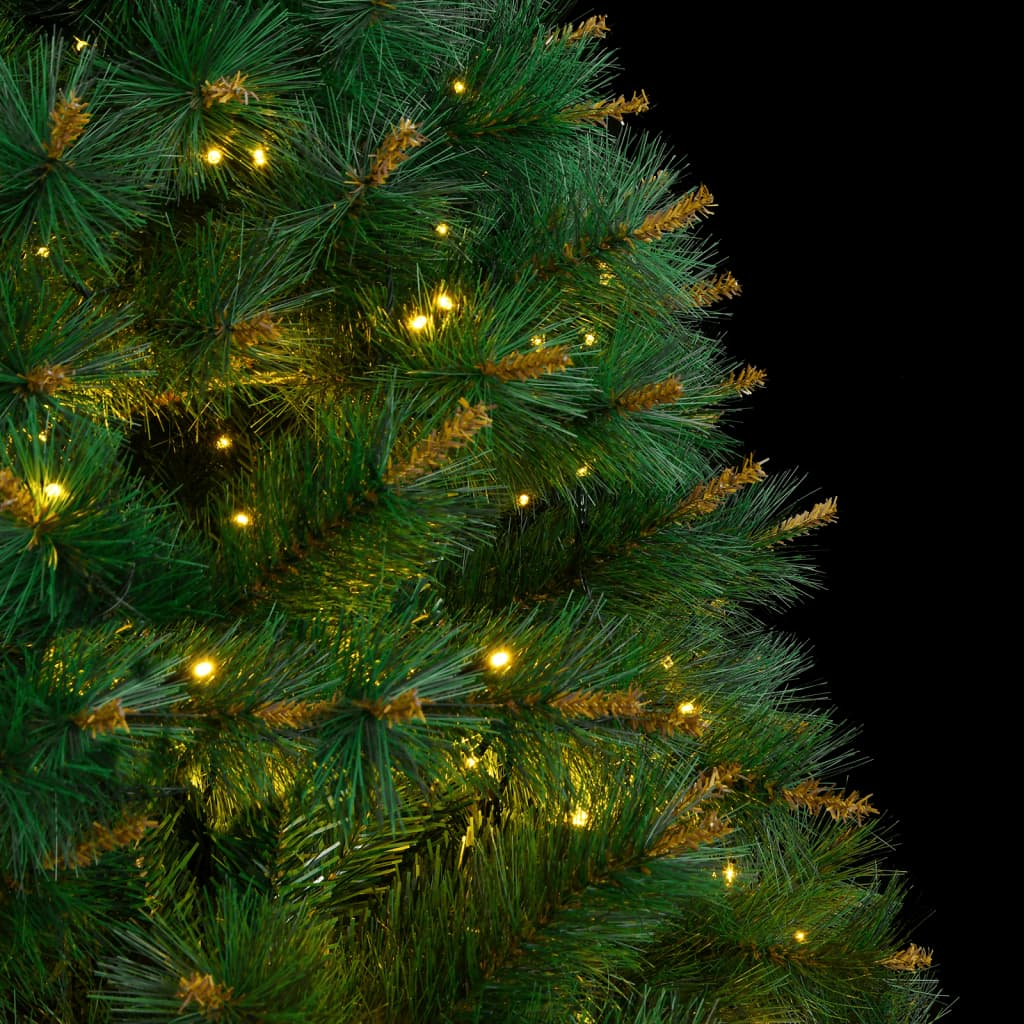 vidaXL Artificial Hinged Christmas Tree 300 LEDs 70.9"