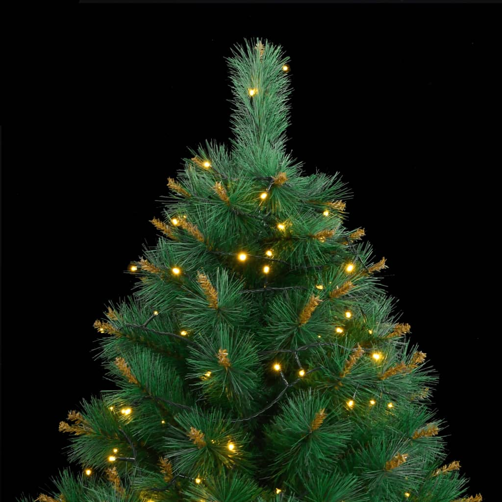 vidaXL Artificial Hinged Christmas Tree 300 LEDs 70.9"