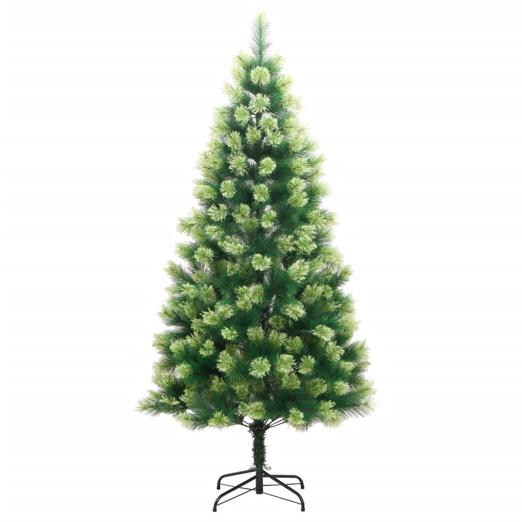 vidaXL Artificial Hinged Christmas Tree 300 LEDs 70.9"