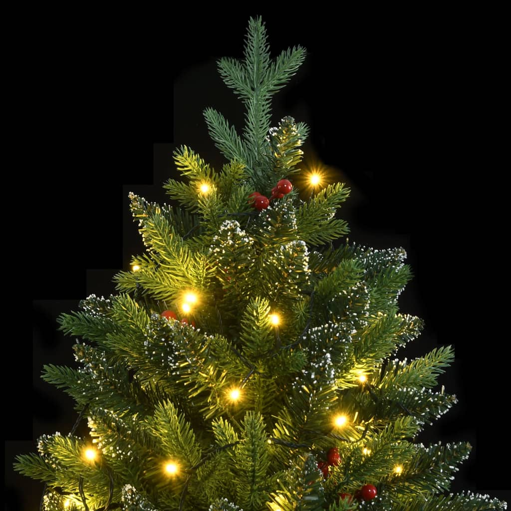 vidaXL Artificial Hinged Christmas Tree 300 LEDs 70.9"