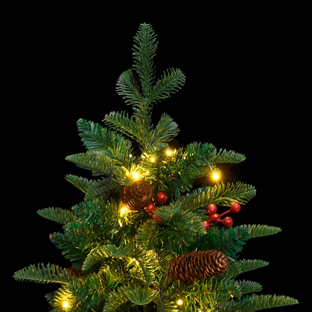 vidaXL Artificial Hinged Christmas Tree 150 LEDs 59.1"