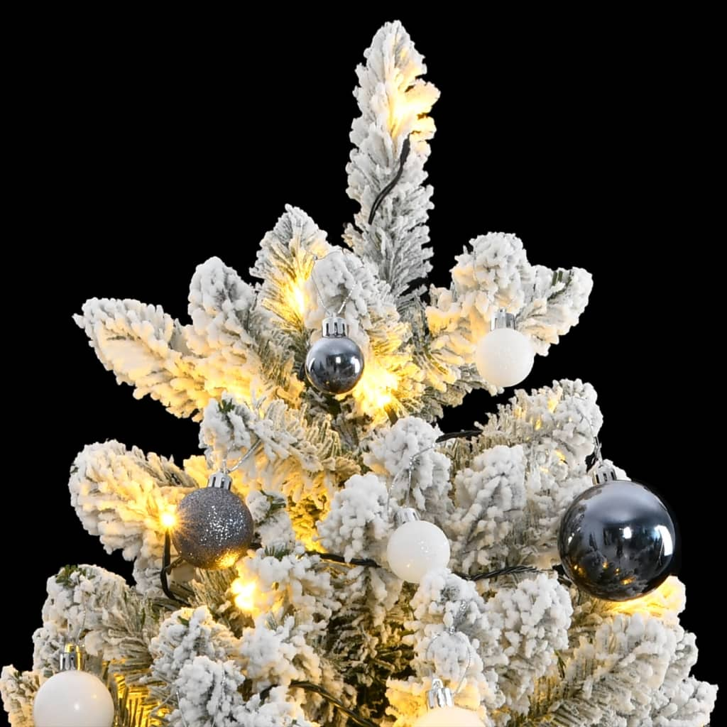 Artificial Hinged Christmas Tree 300 LEDs & Ball Set 82.7"