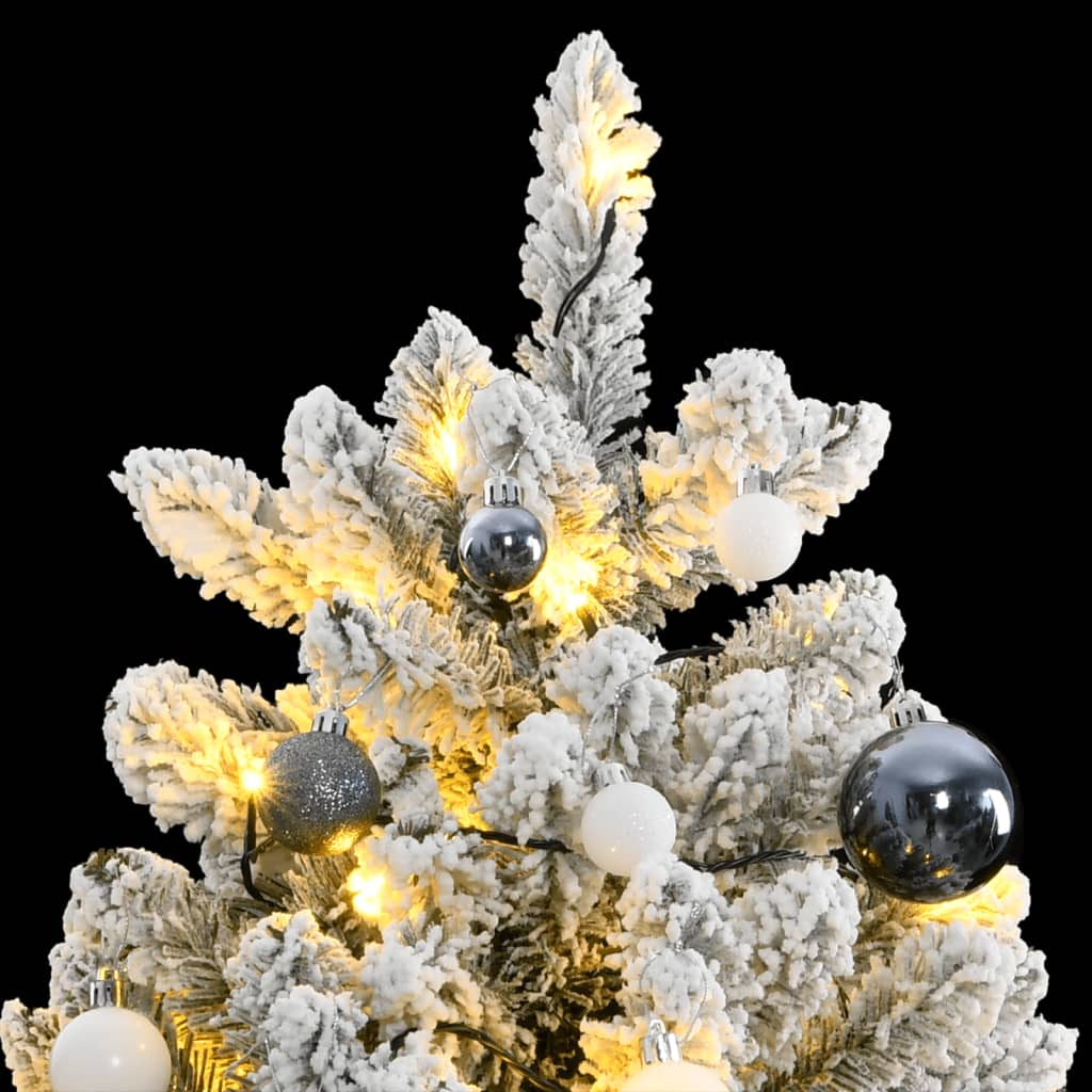 Artificial Hinged Christmas Tree 300 LEDs & Ball Set 70.9"