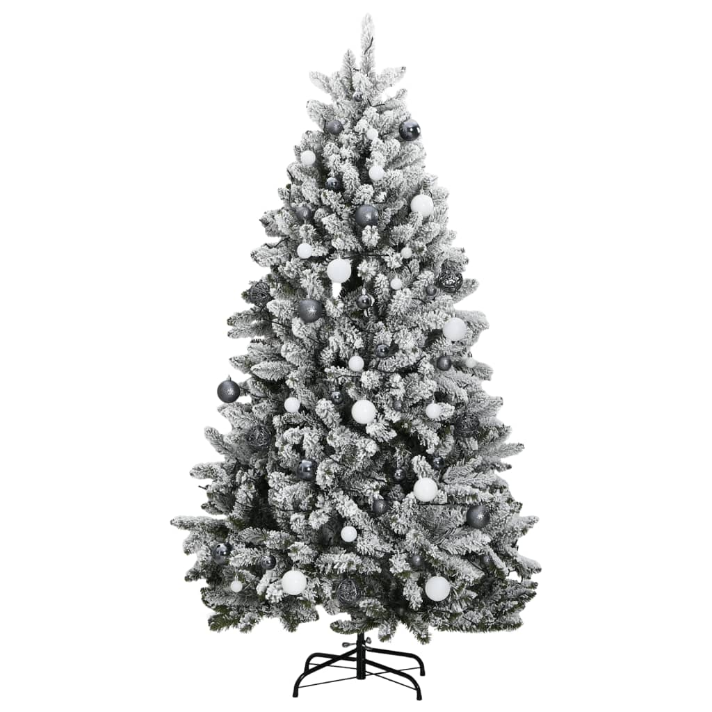 Artificial Hinged Christmas Tree 300 LEDs & Ball Set 94.5"