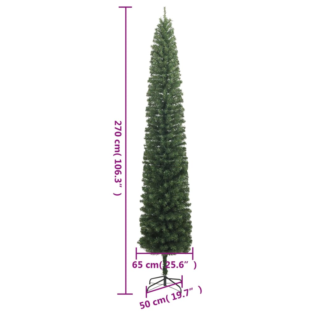 vidaXL Slim Christmas Tree 300 LEDs 106.3"