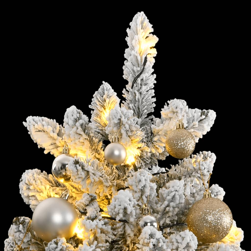 Artificial Hinged Christmas Tree 300 LEDs & Ball Set 82.7"