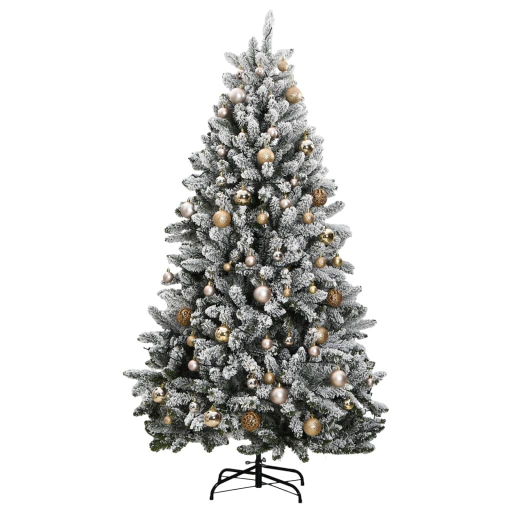 Artificial Hinged Christmas Tree 300 LEDs & Ball Set 70.9"