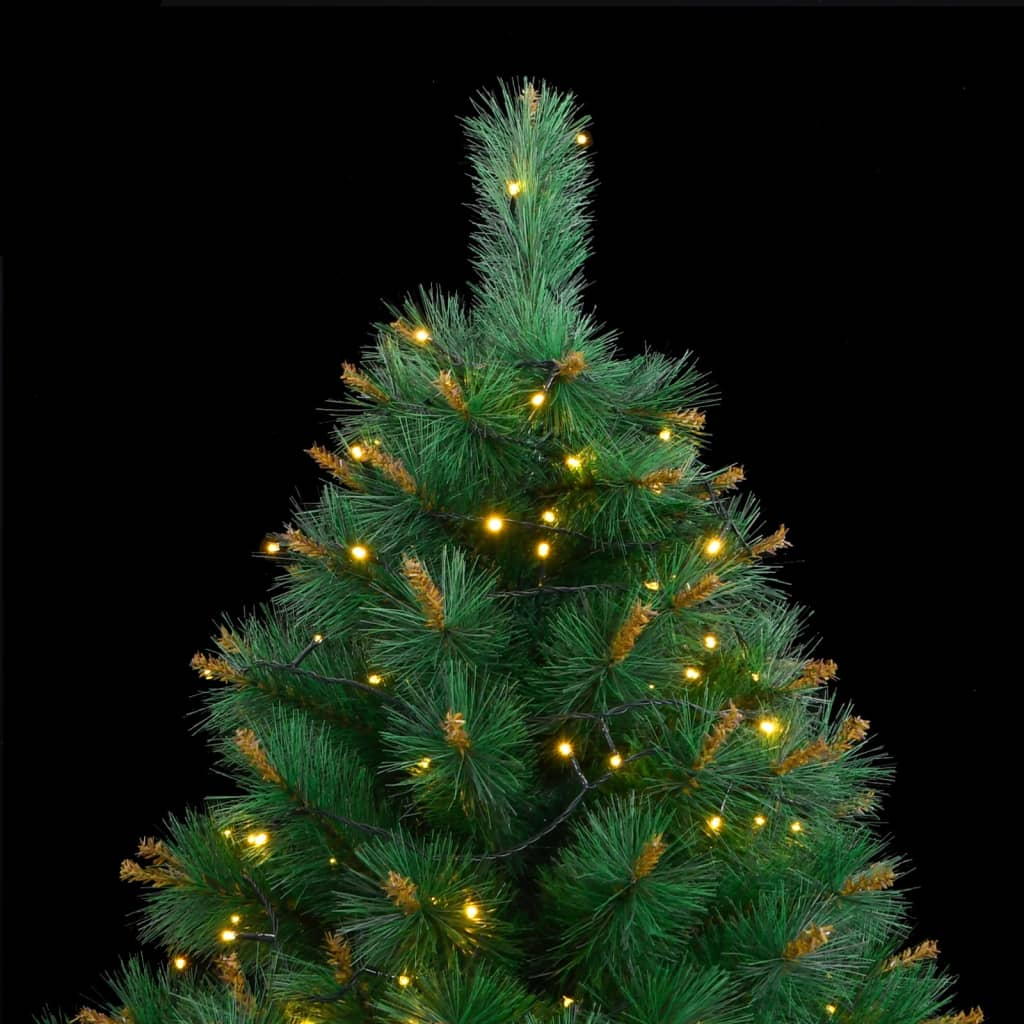 vidaXL Artificial Hinged Christmas Tree 150 LEDs 59.1"