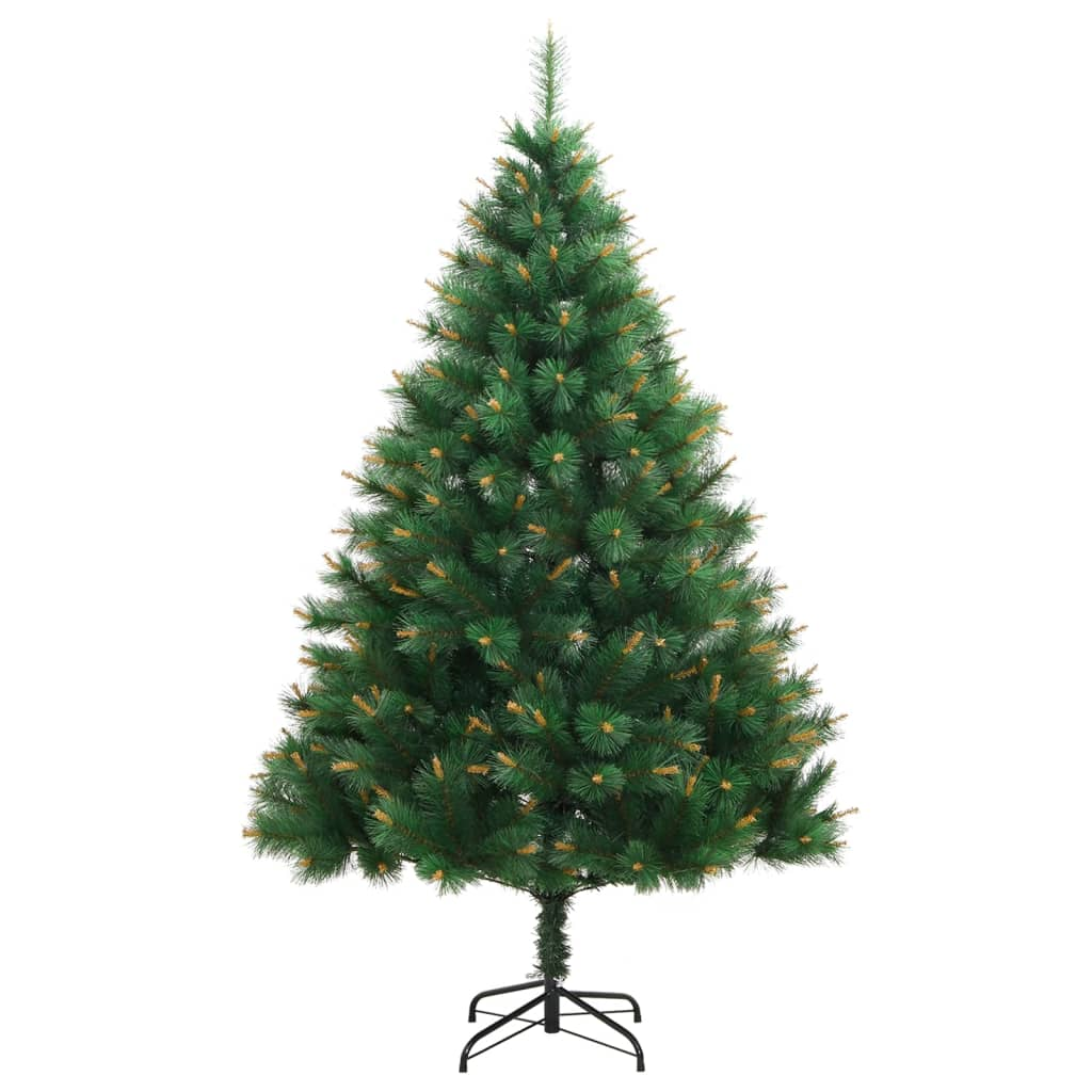 vidaXL Artificial Hinged Christmas Tree 150 LEDs 59.1"