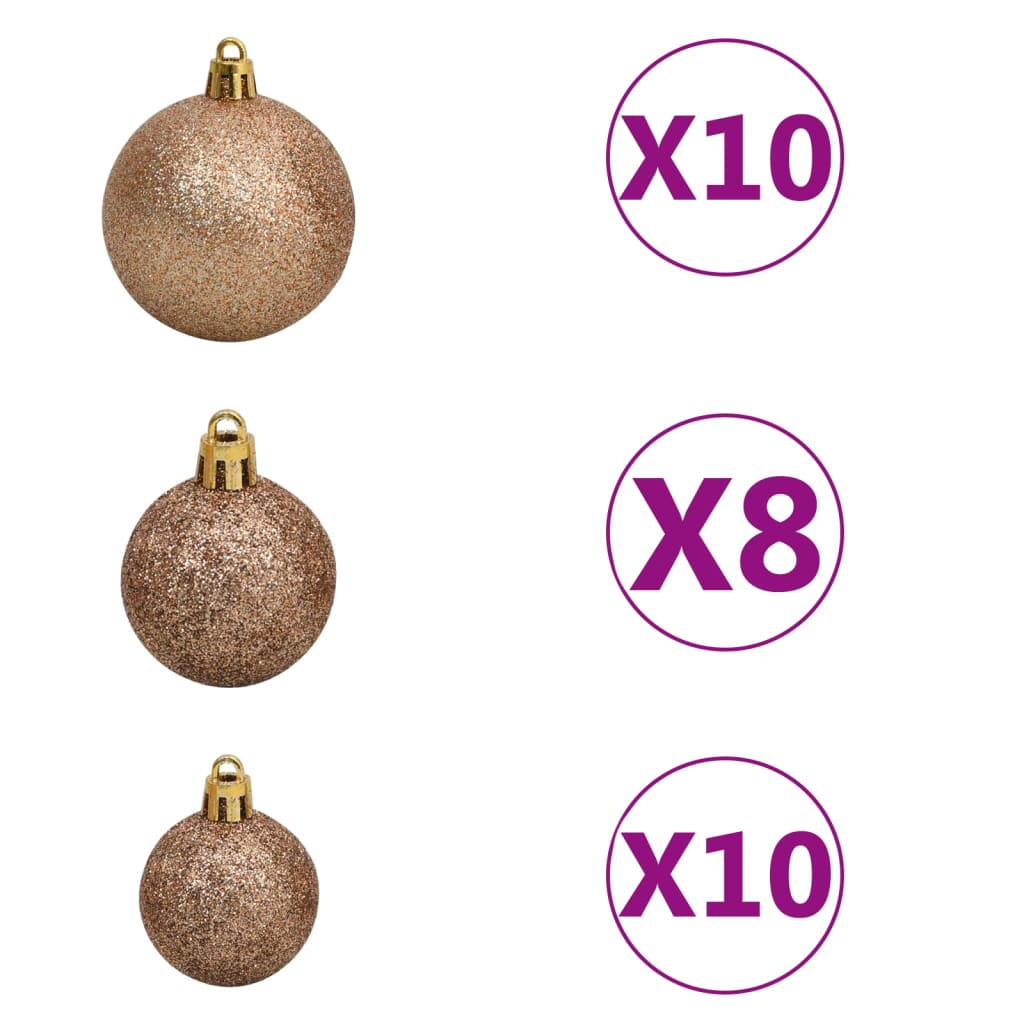 vidaXL Slim Christmas Tree 300 LEDs & Ball Set 106.3"