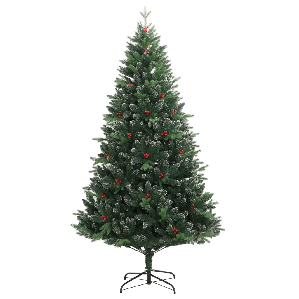 vidaXL Artificial Hinged Christmas Tree 300 LEDs 82.7"