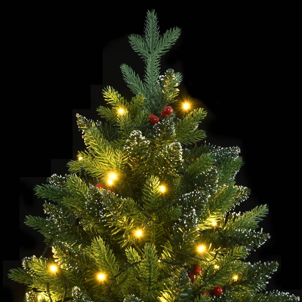 vidaXL Artificial Hinged Christmas Tree 300 LEDs 82.7"