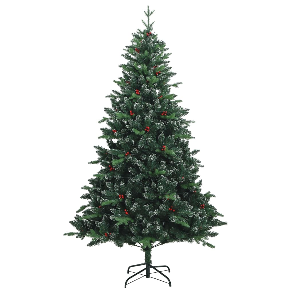 vidaXL Artificial Hinged Christmas Tree 300 LEDs 82.7"