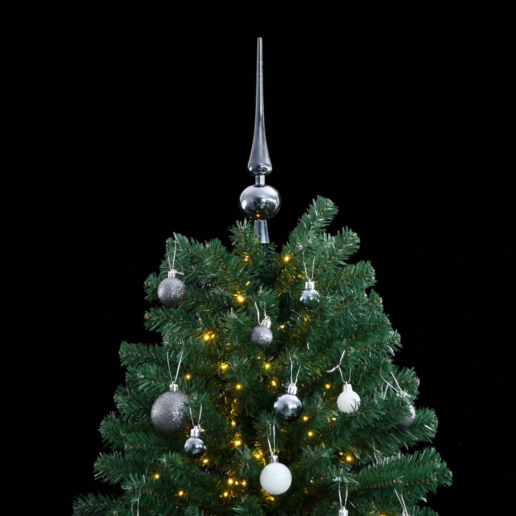 Artificial Hinged Christmas Tree 150 LEDs & Ball Set 59.1"