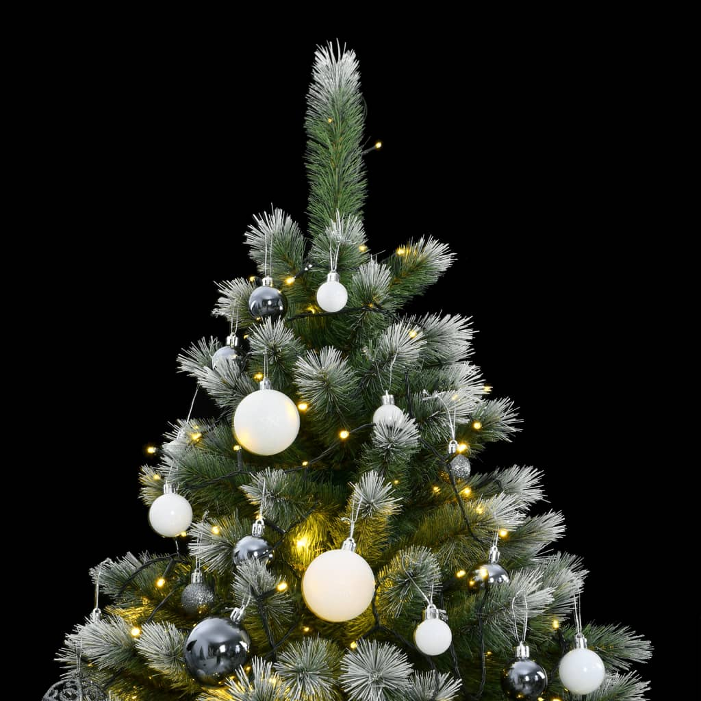 Artificial Hinged Christmas Tree 150 LEDs & Ball Set 59.1"